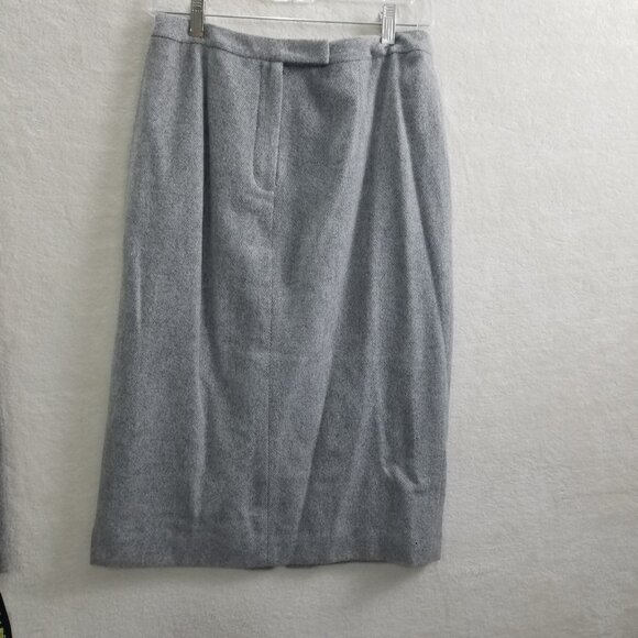 Lauren Ralph Lauren Dresses & Skirts - LAUREN RALPH LAUREN Tweed Wool Blend‎ Front Zipper Gray straight skirt Size 10